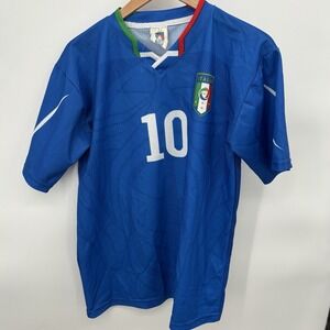 Italy Italia #10 Francisco Totti FIGC Soccer/Football Jersey Men's‎ Size Small